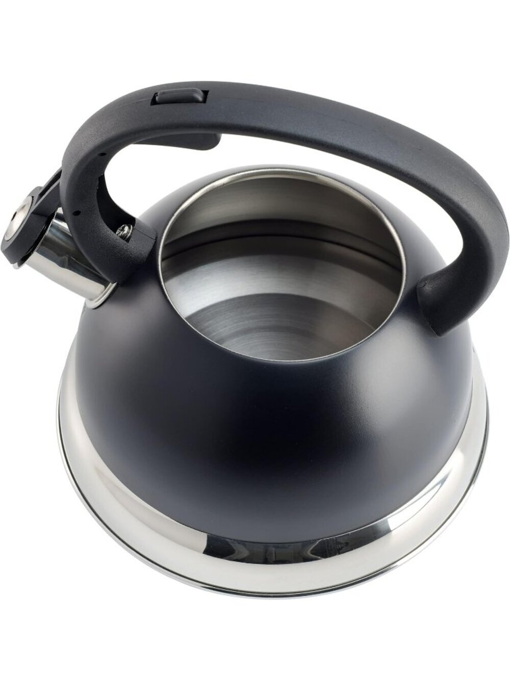 Black Kitchen Whistling Tea Kettles 1.75-QT Stainless Steel Stove-Top Teapot - Picture 4 of 6